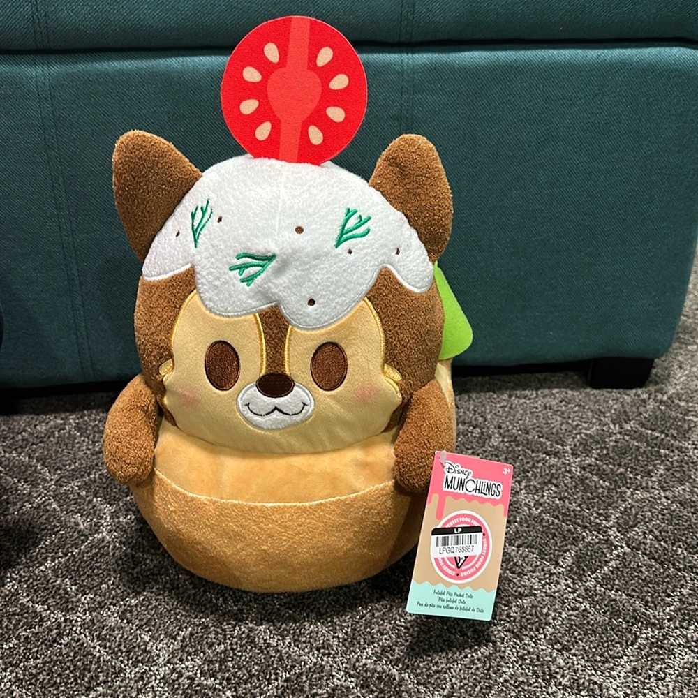 Disney Chip n Dale Munchlings Falafel Pita Pocket Fale Plush